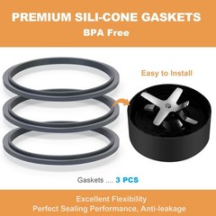 StLiSuYmx 3PCS Premium Gasket Replacement Parts and 3.9 inches, Gray