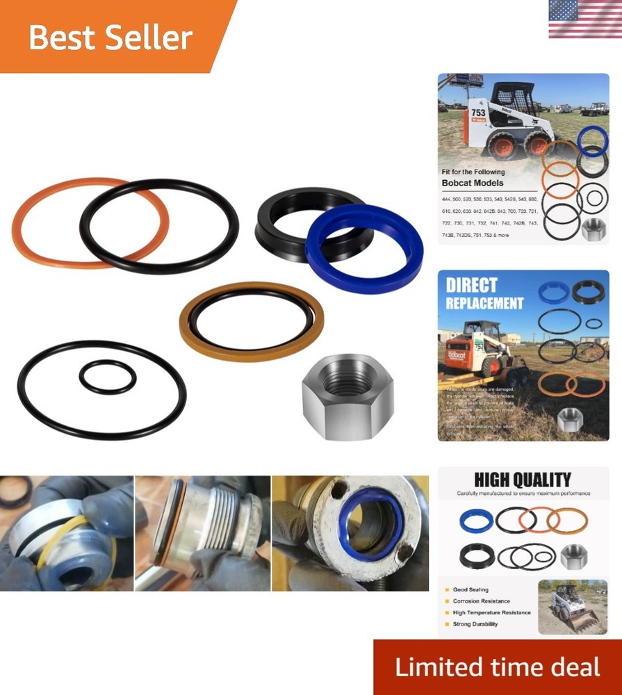 Replacement Skid Steer Lift Hydraulic Cylinder Seal Kit Fit for Bobcat 444 50…