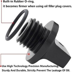 Universal Motorcycle Engine Oil Filler Cap Screw Cover Plug Gray wi Color: Red