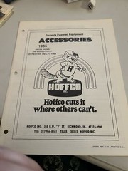 HOFFCO PORTABLE POWER EQUIPMENT SALES BROCHURE 1985 PRODUCT OVERVIEW
