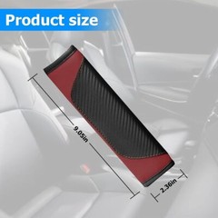 2PCS Car Seat Belt Cover, Carbon Fiber Safety Seatbelt Shoulder Strap Covers