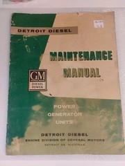 1957 Detroit Diesel Power Generator Units Maintenance Manual GM