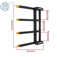 42″ Universal 2500lbs For Tractor Skid Steer Buckets Clamp on Heavy Debris Fork