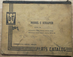 LETOURNEAU WESTINGHOUSE MODEL C SCRAPER PARTS MANUAL BOOK CATALOG