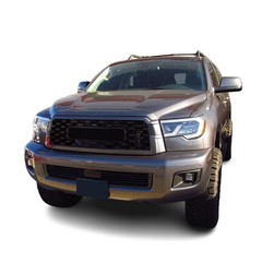 Front Grille for 2010-2021 Sequoia TRD Matte Black with 3 LED Lights