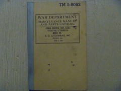 War Department LeTourneau HN Power Control Unit Operator Maintenance Part Manual