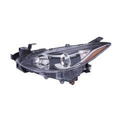 Halogen Headlight Assembly 2014-2016 Mazda 3 Sport Hatchback Sedan Left Driver