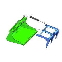 Wolfequip Mini Grapple Bucket For Skid Steer Loader Hydraulic Grab Heavy Duty
