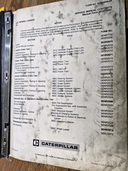 CATERPILLAR, 992C Wheel Loader, Service Manual Notebook vintage 1988