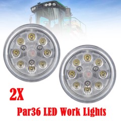 2x Par36 24W LED Work Lights Hi/Lo RE25126 Headlights For John Deere Tractor