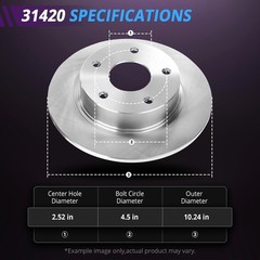 6PC Rear 10.24 Brake Rotors Ceramic Pads 06-15 Civic Acura ILX CSX 31420 537