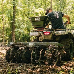 Titan Attachments 4 FT Tow-Behind Notched Disc Harrow Plow Attachment, 2″ Hitch