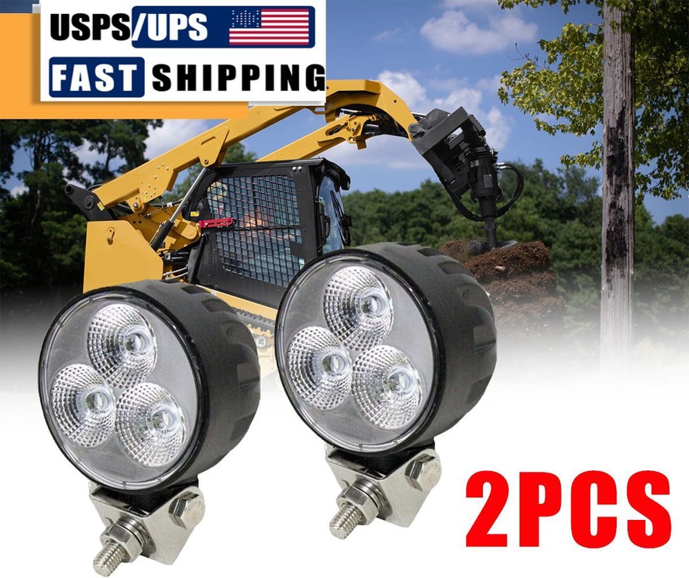 Flood LED work Lamp Assembly For CAT Skid loader 289D3 277D 289D 226D 249D 297D2