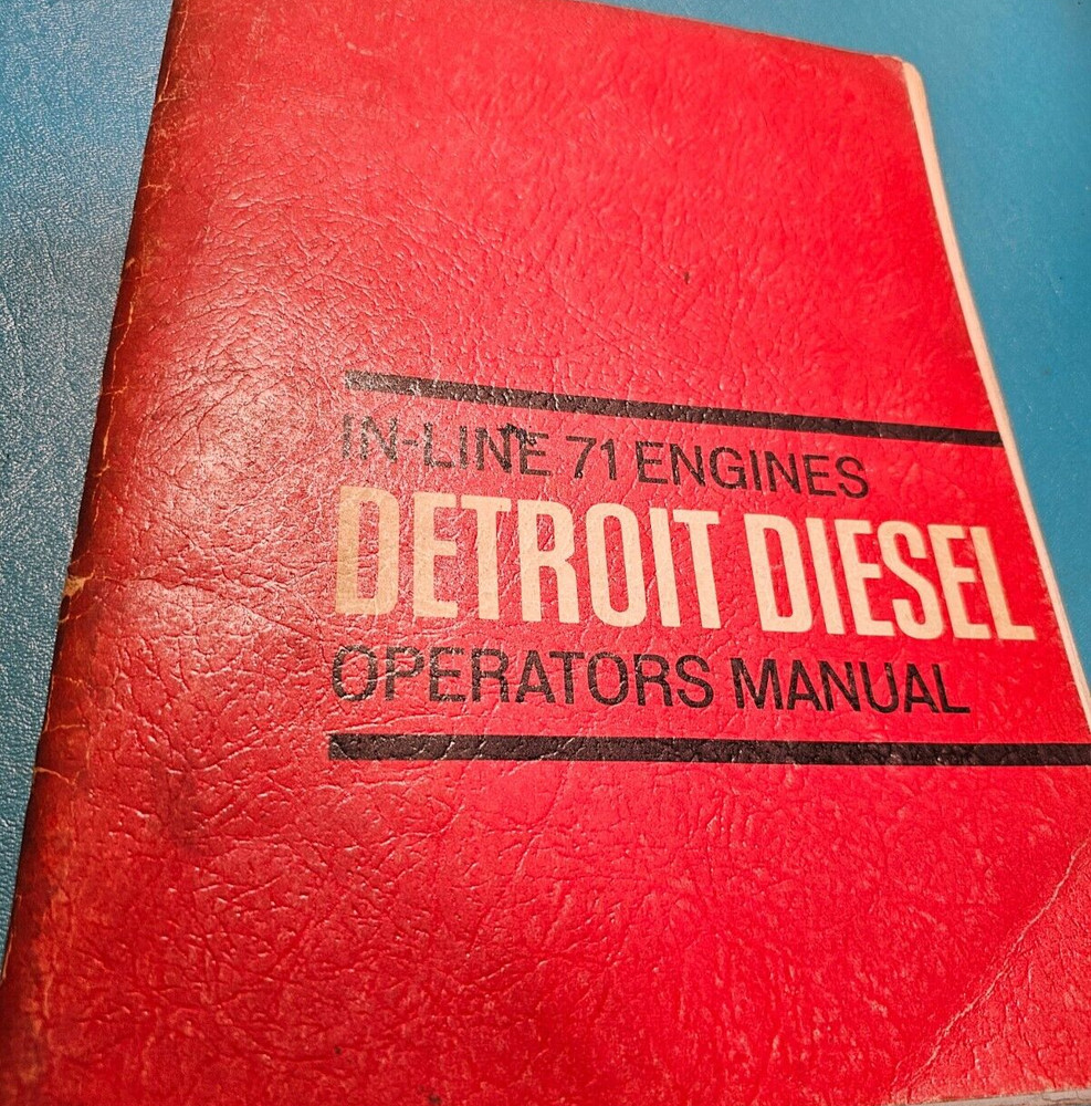 Original Factory Detroit Diesel Engines Service Manual In-Line 71 12- 1968