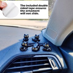 Cute Cats Car Dshboard Decorations, Funny Cat Playing Ornaments Rear View Mirro