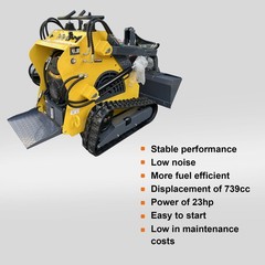 Upgraded 2025 Brand New 25HP Mini Skid Steer Track Loader Twin Cylinder US Stock