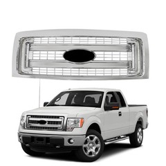 Front Bumper Grille Radiator Grill Chrome Assembly 2009-2014 F150 DL3Z8200DA