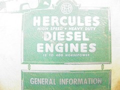 HERCULES DIESEL ENGINE GENERAL INFORMATION BOOK 12-400 HP