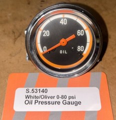 OLIVER TRACTOR OIL PRESSURE GAUGE 1855 1955 Sparex S.53140 0-80 PSI