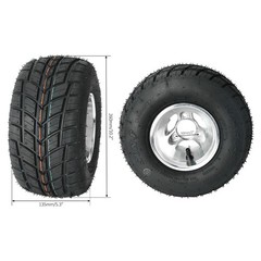 2PCS 10×4.50-5 Go Kart Tires Rims 5″ Tubeless 3 Lug 50mm Bolt Pattern