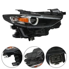 Right Headlight Assembly Black Housing for Mazda 3 2019-2021 BCJH51030