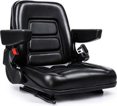 Universal Forklift Seat,Tractor Seat with Micro Switch,Armrest and Safety Belt,f