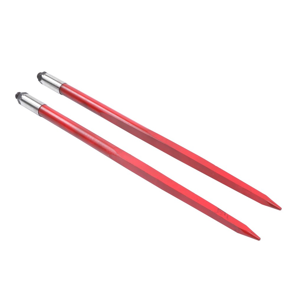 2 Pack Hay Bale Spear 43″ 3000 lbs Capacity Spike Fork Fits For Tractors Loaders