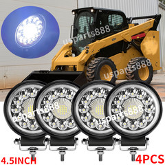 4PCS 4″ Round LED WORK LIGHT fit CAT Skid Steer 289D3 277D 289D 226D 249D 297D2
