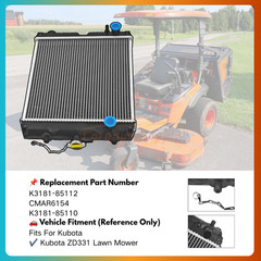 For Kubota ZD331 Lawn Mower Cooling Brand New Radiator CMAR6154 K3181-85112 NEW
