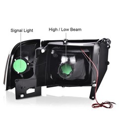LED Headlights Assembly Fit Dodge Ram 1500 2500 3500 1994-2002