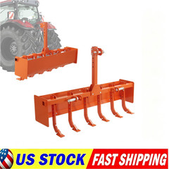 55 Inch Heavy Duty Box Blade for Tractor 6 Adjustable Shanks CAT 0-1 Compatible