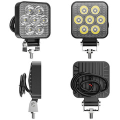 2PC 120W LED Flood Work Lights Fit Caterpillar Construction Equipment Work Lamps