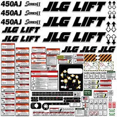 Decal Kit for JLG 450AJ Sky Power Boom 450 Lift + Control & Warning Stickers USA
