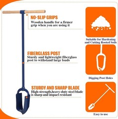 Industrial 6-Inch Manual Post Hole Auger – 46″ Large Garden Drill Bit