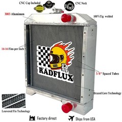 OEM#301877A2 Radiator Fit Case 1840 1845C Diesel Motor Skid Steer Loaders 2 Row