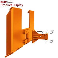 3/8″ Thick Skid Steer Mount Plate Quick Attach W/ 2″ Removable Hitch Orange US