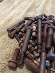 1965-1975 Ford 2000, 3000 six pounds of Miscellaneous tractor bolts.