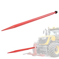 47″ Square Hay Bale Spear Spike Fork Tine For Tractors 4500lb Cap Each Red/Black