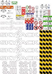 Skyjack SJIII3215 Scissor Lift Decal Kit / 3M VINYL
