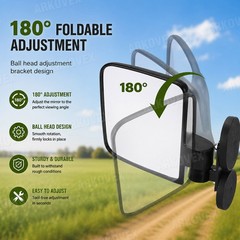 Magnetic Tractor Mirrors Rear View Mirrors for Forklifts Golf Cart Lift Trucks