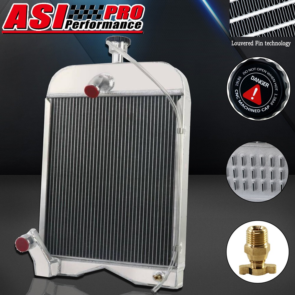 8N8005 3 Row Aluminum Radiator for Ford 8N 9N 2N 86551430