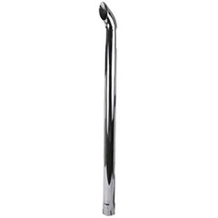 Chrome Curved Exhaust Stack Pipe Slotted 48″ 2 1/2″ ID fits Universal Models