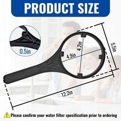 ATAUOIKU Filter Housing Wrench for 10×2.5 & 20×2.5 1 Pack, Black, Silver