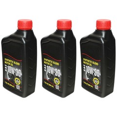 Three Pack of 10w/30 Oil Quarts For Gas Engines 4 Cycle 32oz. Bottles