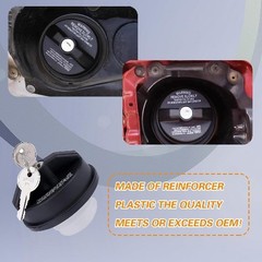 1 PC Car Locking Gas Cap, Gas Locking Fuel Cap with Two Keys, Replace Parts #105