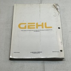 Gehl SL3635 SL3935 Skid Steer Loaders Parts Manual Rev D 9-2004
