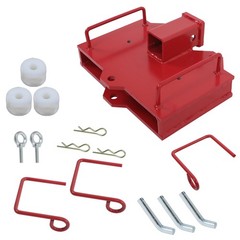 2″ Forklift Trailer Hitch Receiver Dual Pallet Forks 6500 lbs Towing Tow Adapter