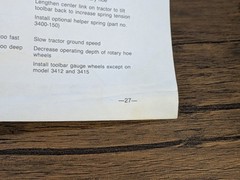 Yetter 3400 & 3500 Series Tool Bar Rotary Hoe Operator’s Manual, Issued 1991