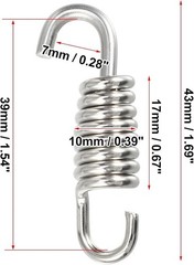2 Pcs Universal Exhaust Pipe Spring for Motorcycles 43mm 1.69″ Stainless Steel E