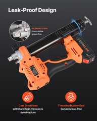 Cordless Grease Gun, 8000 PSI Max Pressure, Battery Operated Grease Gun with LED